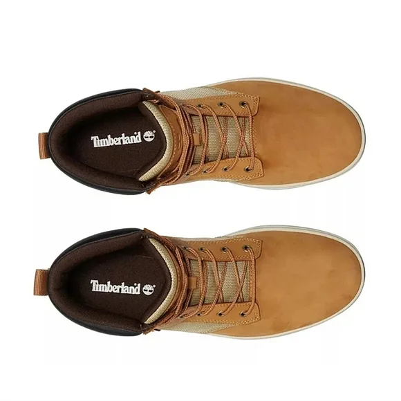 🆕️ TIMBERLAND Davis Square L/F Boot Wheat Nubuck Leather MEN'S SIZE: 13 - Picture 2 of 15